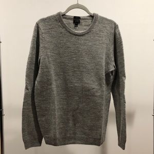 J Crew - Crew Neck Sweater (Gray w/ Elbow Patches)